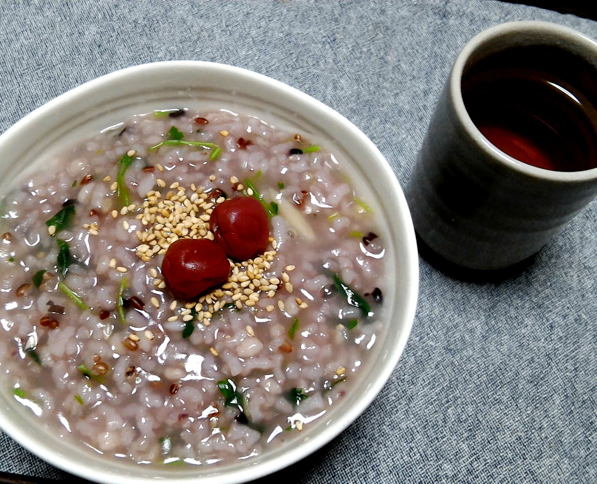 赤米と雑穀の七草粥☆炊飯器使用 レシピ・作り方